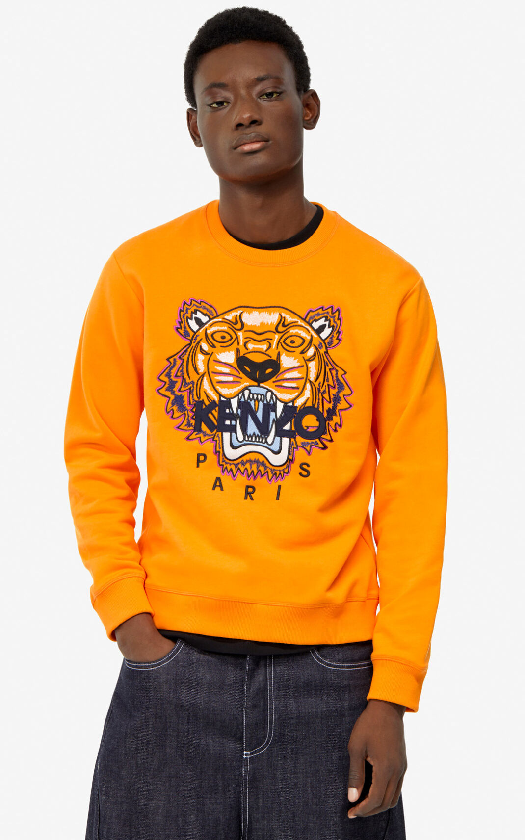 Sweatshirt Kenzo Tiger Masculino - Laranja | 473OZHBKM